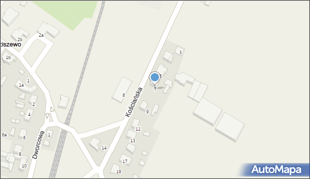 Widziszewo, Kościańska, 7, mapa Widziszewo