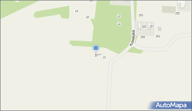 Więckowice, Kowalska, 20, mapa Więckowice