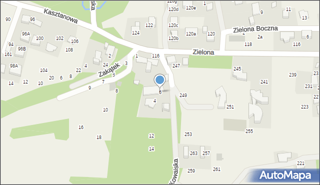Więckowice, Kowalska, 6, mapa Więckowice
