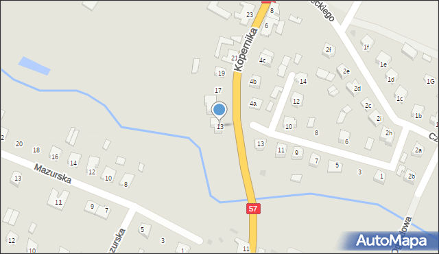 Wielbark, Kopernika Mikołaja, 13, mapa Wielbark