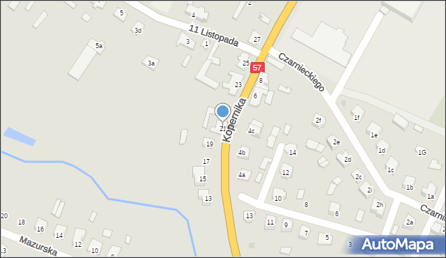 Wielbark, Kopernika Mikołaja, 21, mapa Wielbark