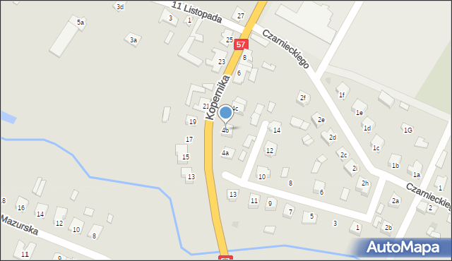 Wielbark, Kopernika Mikołaja, 4b, mapa Wielbark