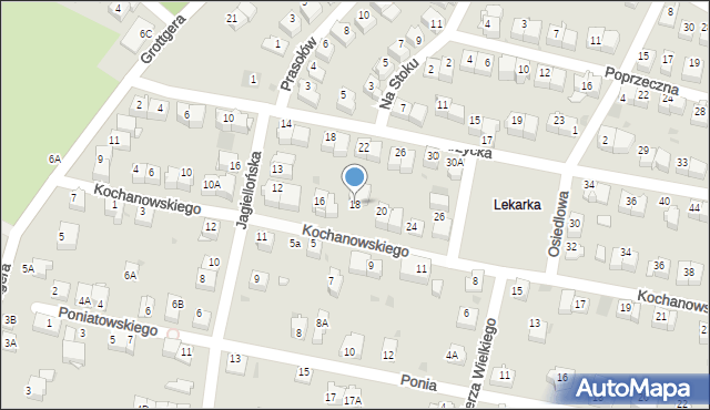 Wieliczka, Kochanowskiego Jana, 18, mapa Wieliczka