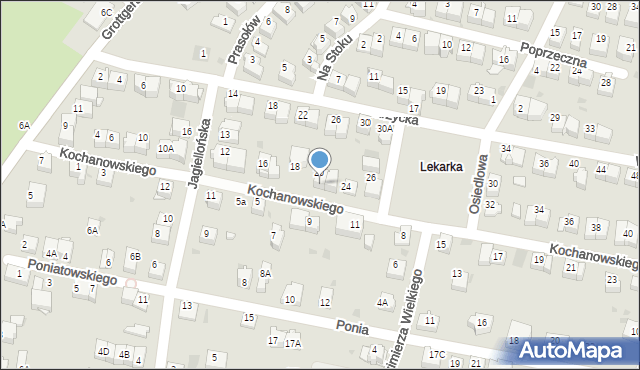 Wieliczka, Kochanowskiego Jana, 22, mapa Wieliczka