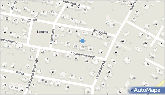 Wieliczka, Kochanowskiego Jana, 38, mapa Wieliczka