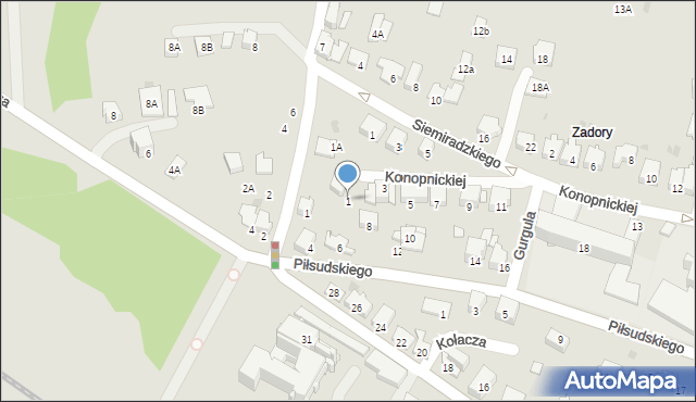 Wieliczka, Konopnickiej Marii, 1, mapa Wieliczka