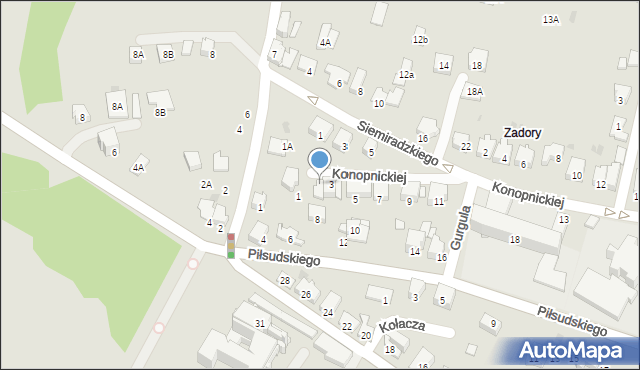Wieliczka, Konopnickiej Marii, 3A, mapa Wieliczka