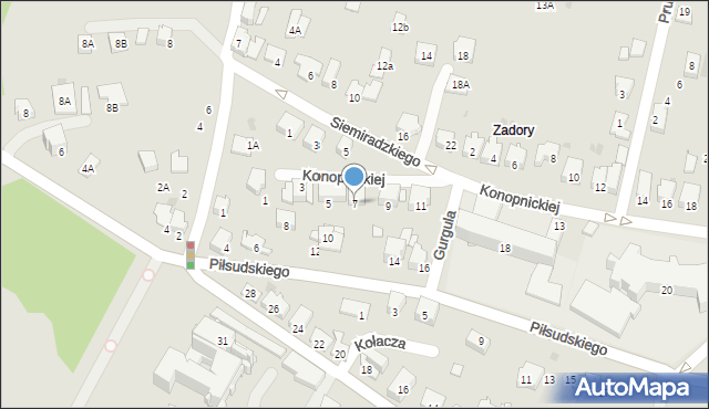 Wieliczka, Konopnickiej Marii, 7, mapa Wieliczka