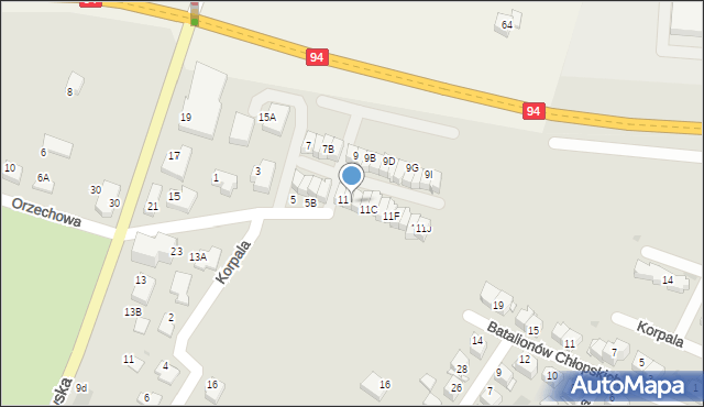 Wieliczka, Korpala Tadeusza, 11A, mapa Wieliczka