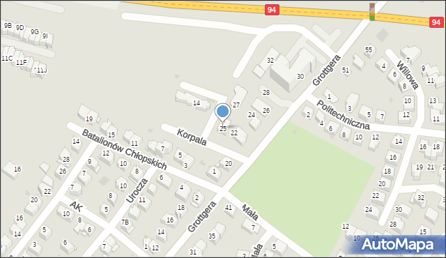 Wieliczka, Korpala Tadeusza, 25, mapa Wieliczka