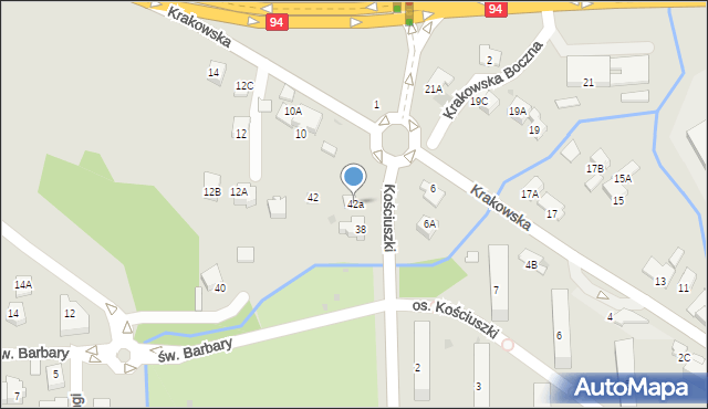 Wieliczka, Kościuszki Tadeusza, gen., 42a, mapa Wieliczka