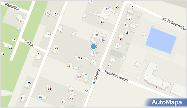 Wieliszew, Kościelna, 18, mapa Wieliszew