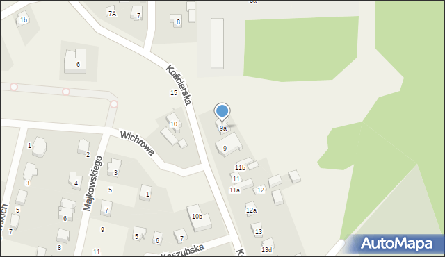 Wielki Klincz, Kościerska, 9a, mapa Wielki Klincz