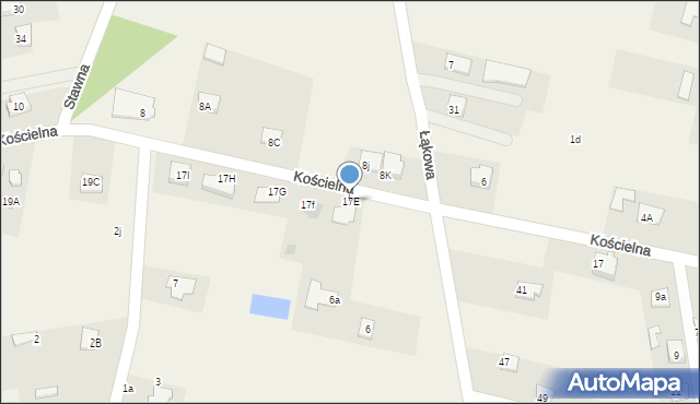 Wielogóra, Kościelna, 17E, mapa Wielogóra