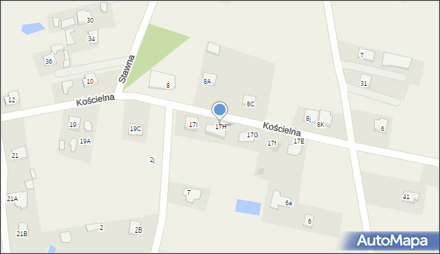 Wielogóra, Kościelna, 17H, mapa Wielogóra