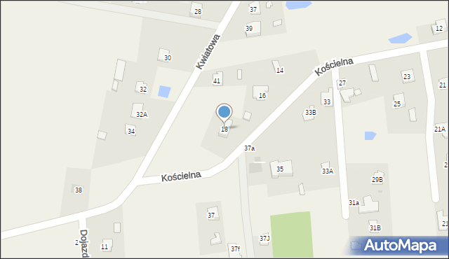 Wielogóra, Kościelna, 18, mapa Wielogóra