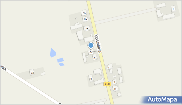 Wielowieś, Kościelna, 6a, mapa Wielowieś