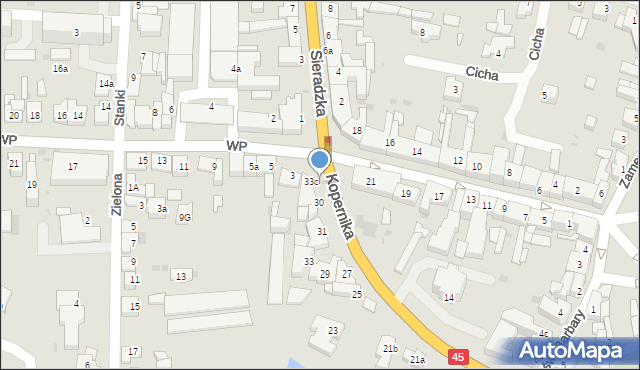 Wieluń, Kopernika Mikołaja, 33e, mapa Wieluń