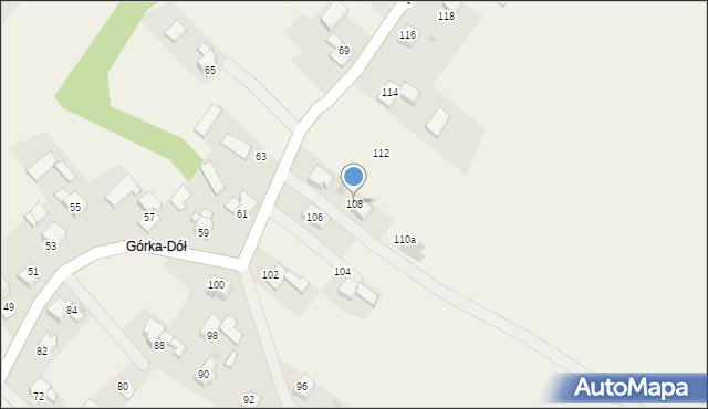 Wieprz, Kościelna, 108, mapa Wieprz