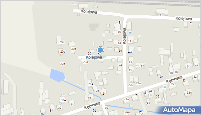 Wieruszów, Kolejowa, 22, mapa Wieruszów