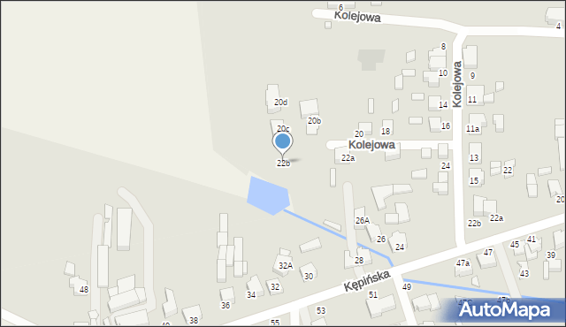 Wieruszów, Kolejowa, 22b, mapa Wieruszów