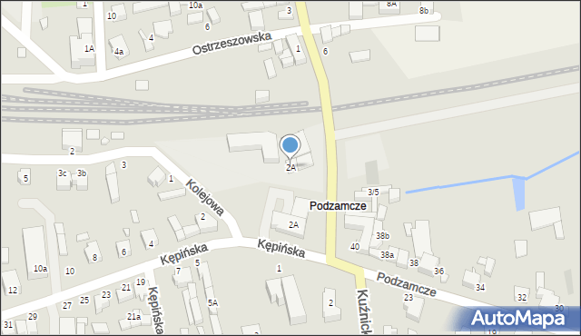 Wieruszów, Kolejowa, 2A, mapa Wieruszów