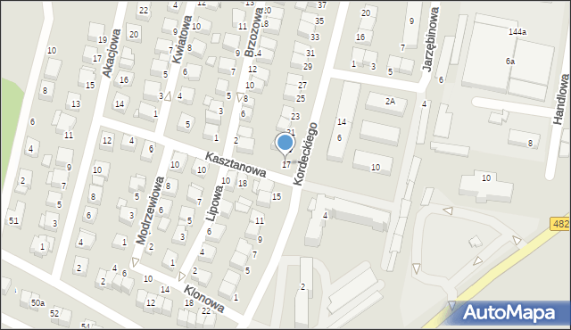 Wieruszów, Kordeckiego Augustyna, ks., 17, mapa Wieruszów