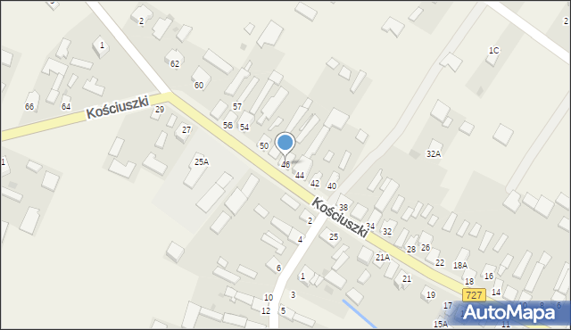 Wierzbica, Kościuszki Tadeusza, gen., 46, mapa Wierzbica