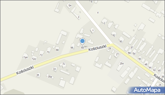 Wierzbica, Kościuszki Tadeusza, gen., 64, mapa Wierzbica
