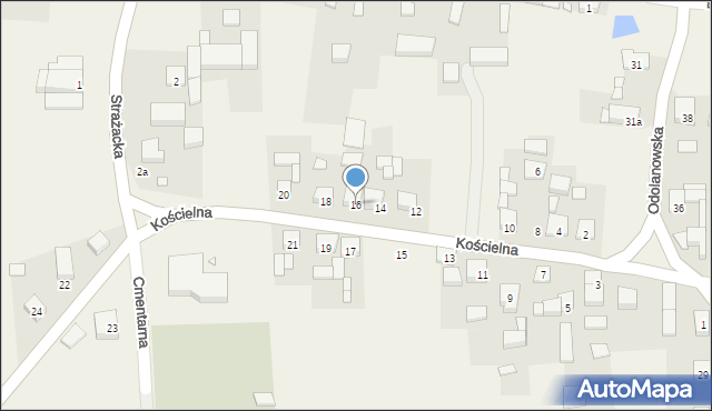 Wierzbno, Kościelna, 16, mapa Wierzbno