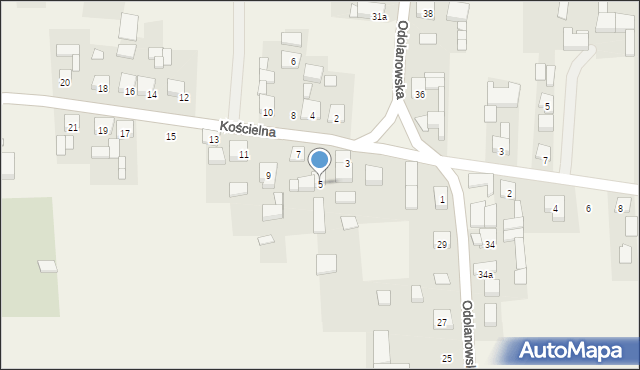 Wierzbno, Kościelna, 5, mapa Wierzbno