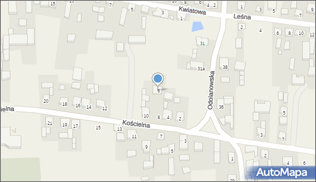 Wierzbno, Kościelna, 6, mapa Wierzbno