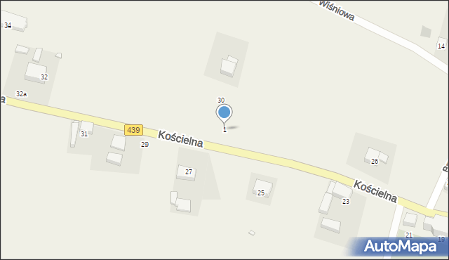 Wierzchowice, Kościelna, 1, mapa Wierzchowice