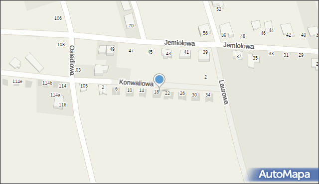 Wierzchowisko, Konwaliowa, 20, mapa Wierzchowisko