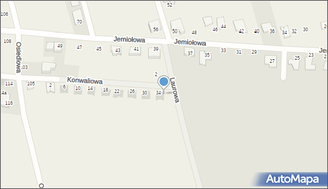 Wierzchowisko, Konwaliowa, 36, mapa Wierzchowisko