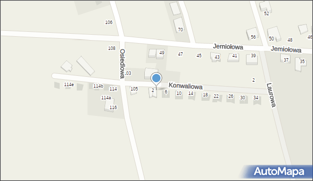 Wierzchowisko, Konwaliowa, 4, mapa Wierzchowisko