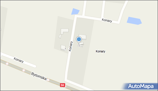Wieszowa, Konary, 1, mapa Wieszowa