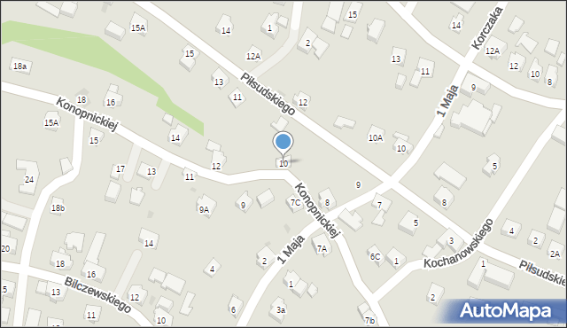Wilamowice, Konopnickiej Marii, 10, mapa Wilamowice