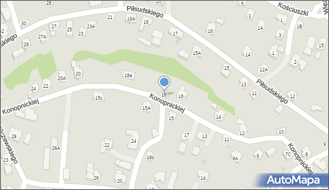 Wilamowice, Konopnickiej Marii, 18, mapa Wilamowice