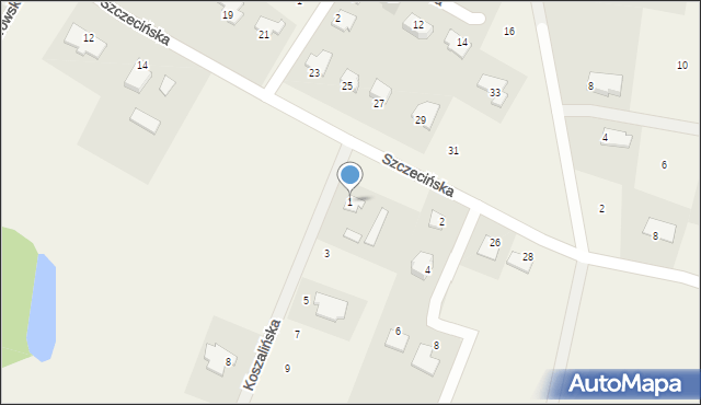 Wilcze, Koszalińska, 1, mapa Wilcze