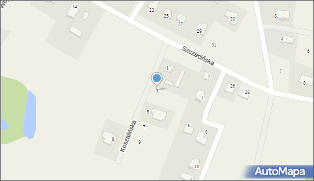 Wilcze, Koszalińska, 3, mapa Wilcze