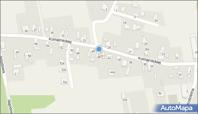 Wilkanowo, Komarnickiej Wandy, 44, mapa Wilkanowo