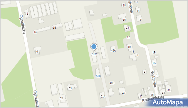 Wilkanowo, Komarnickiej Wandy, 51C, mapa Wilkanowo