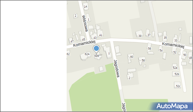 Wilkanowo, Komarnickiej Wandy, 62b, mapa Wilkanowo