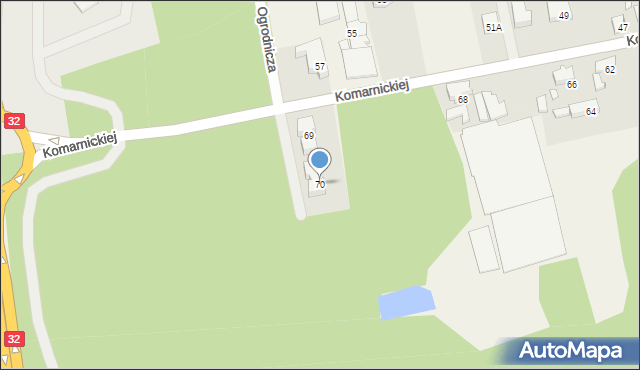 Wilkanowo, Komarnickiej Wandy, 70, mapa Wilkanowo