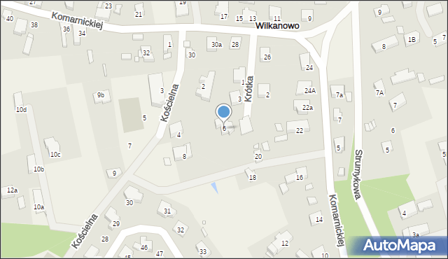 Wilkanowo, Kościelna, 6, mapa Wilkanowo