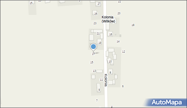 Wilków, Kolonia, 17, mapa Wilków