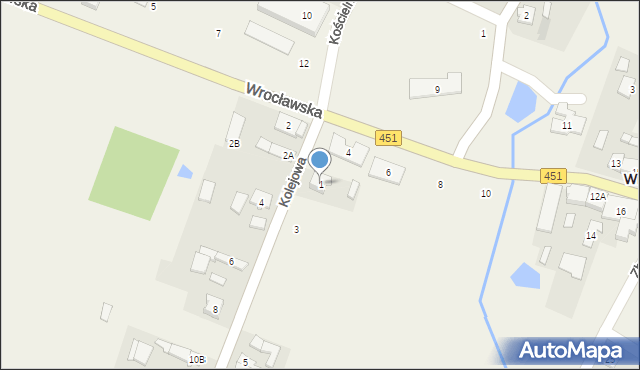 Wilków, Kolejowa, 1, mapa Wilków