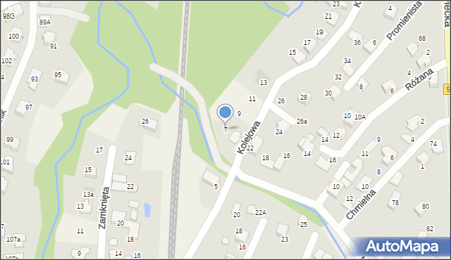 Wilkowice, Kolejowa, 7, mapa Wilkowice