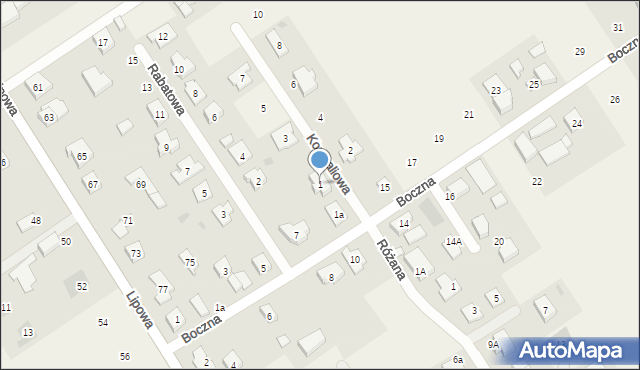 Wilkowice, Konwaliowa, 1, mapa Wilkowice